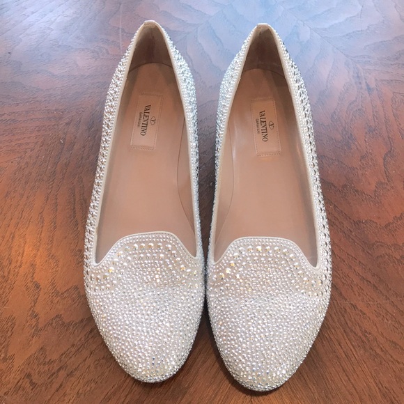 Valentino Silver Micro-Stud Smoking Slipper - Picture 2 of 16